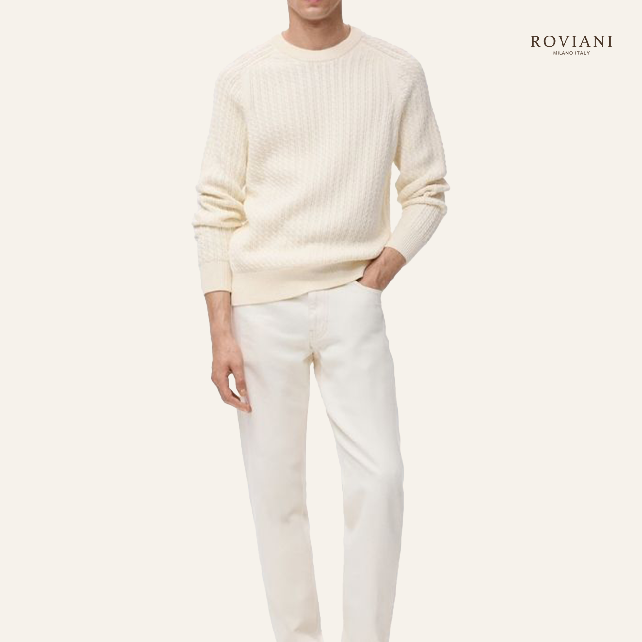 Textured Knit Crewneck Sweater