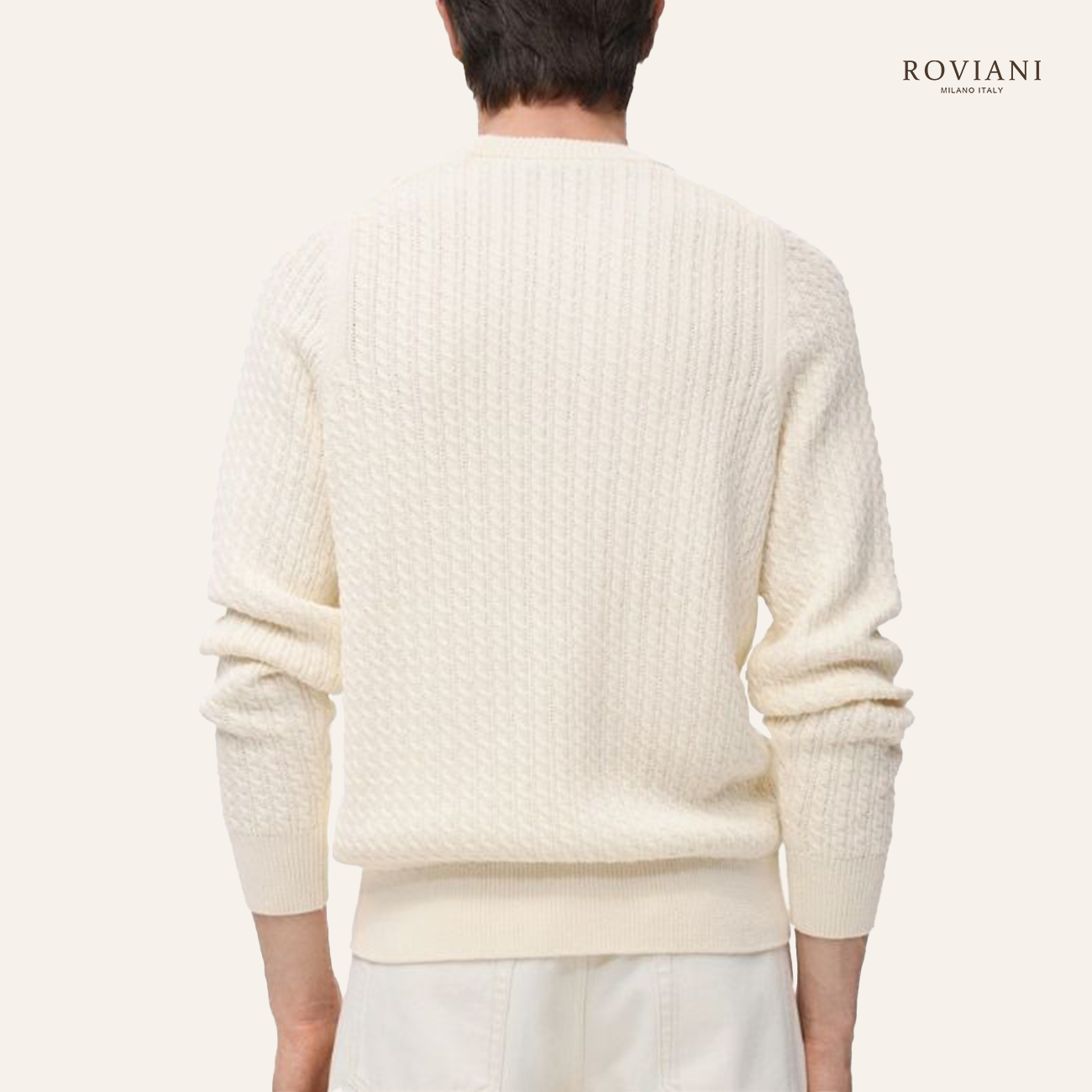 Textured Knit Crewneck Sweater