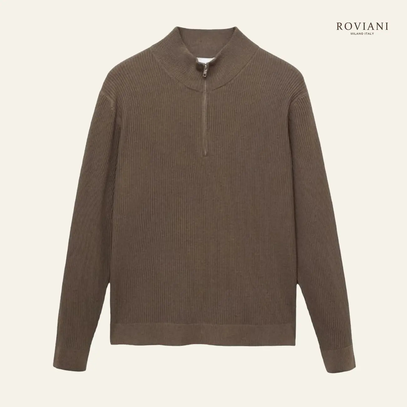 Men’s High-Neck Zip Sweater