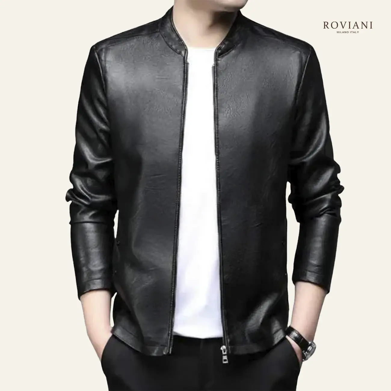 Renzo® Men’s Leather Jacket