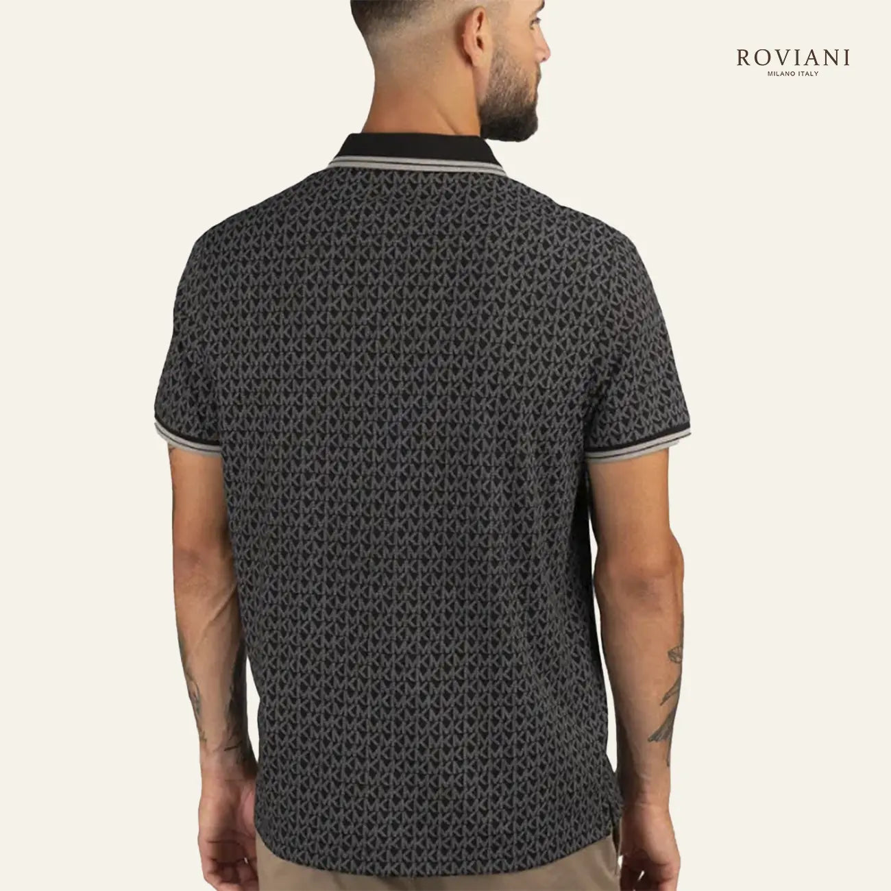 Essential Piqué Polo in Heathered Graphite Gray