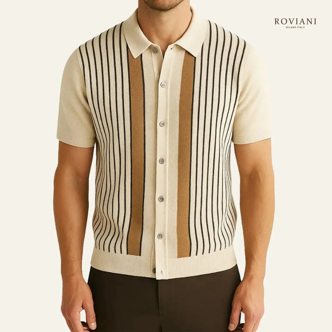 Montelle® Striped Knit Polo